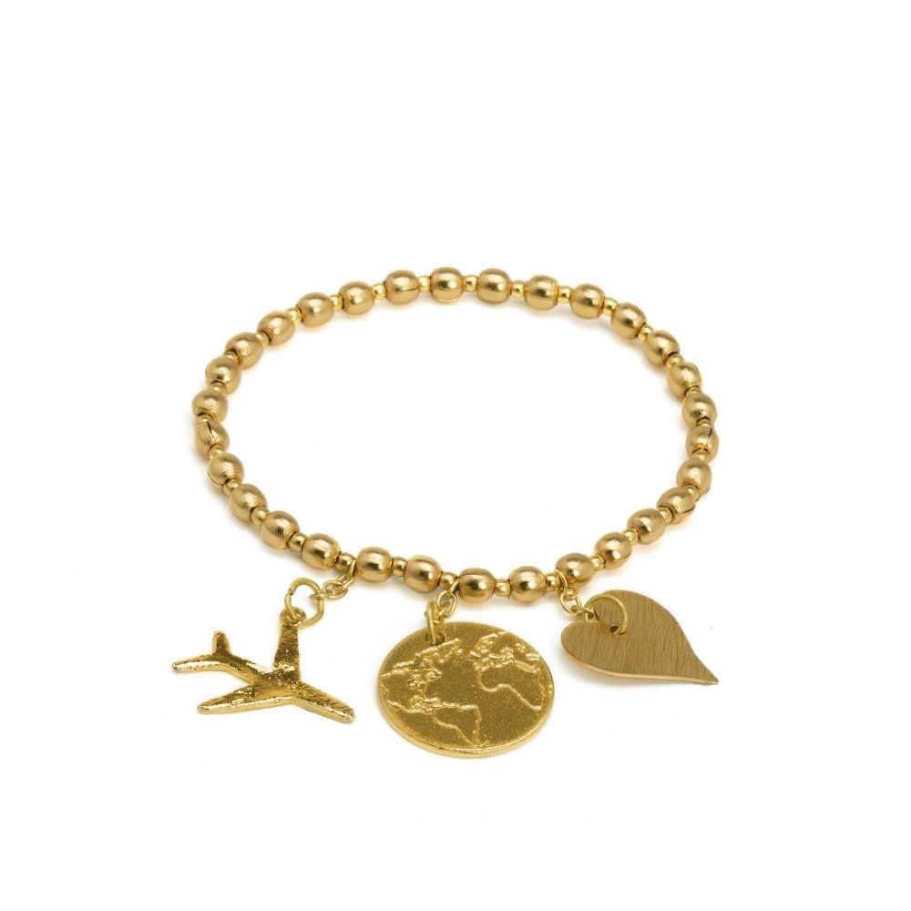 Brass Gold ELASTIC BRACELET TRIP